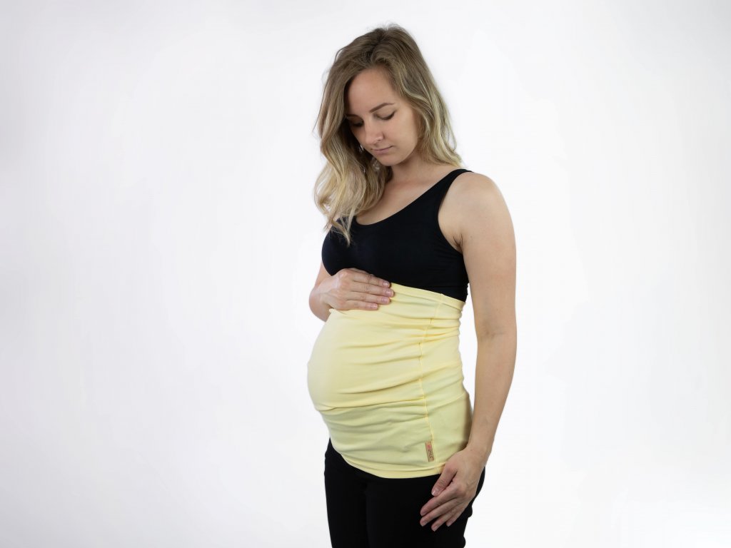 Těhotenský pás Comfort, světle žlutý